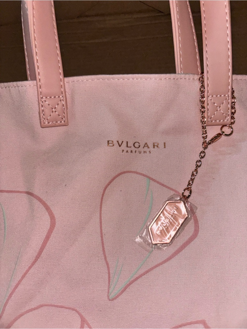 3 for 1 🩷 Bulgari 🩷 BUNDLE Pink Canvas Tote Bags - 3 Totes for 1